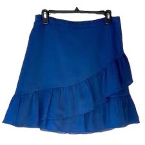 Banana Republic Blue Ruffle Layered Skirt Casual Short Mini Skirt, Sz 6